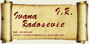 Ivana Radošević vizit kartica